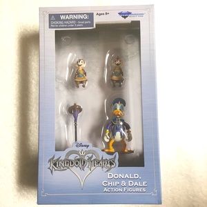 Disney Kingdom Hearts Donald, Chip & Dale figures
